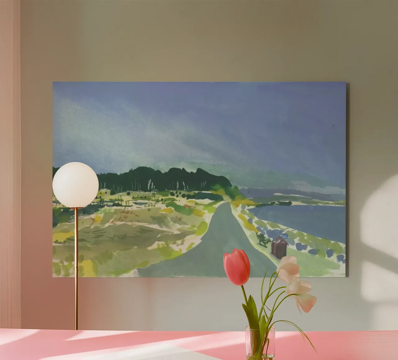 Gouache Landscape 1 alluminio dibond da Sonia Brittain