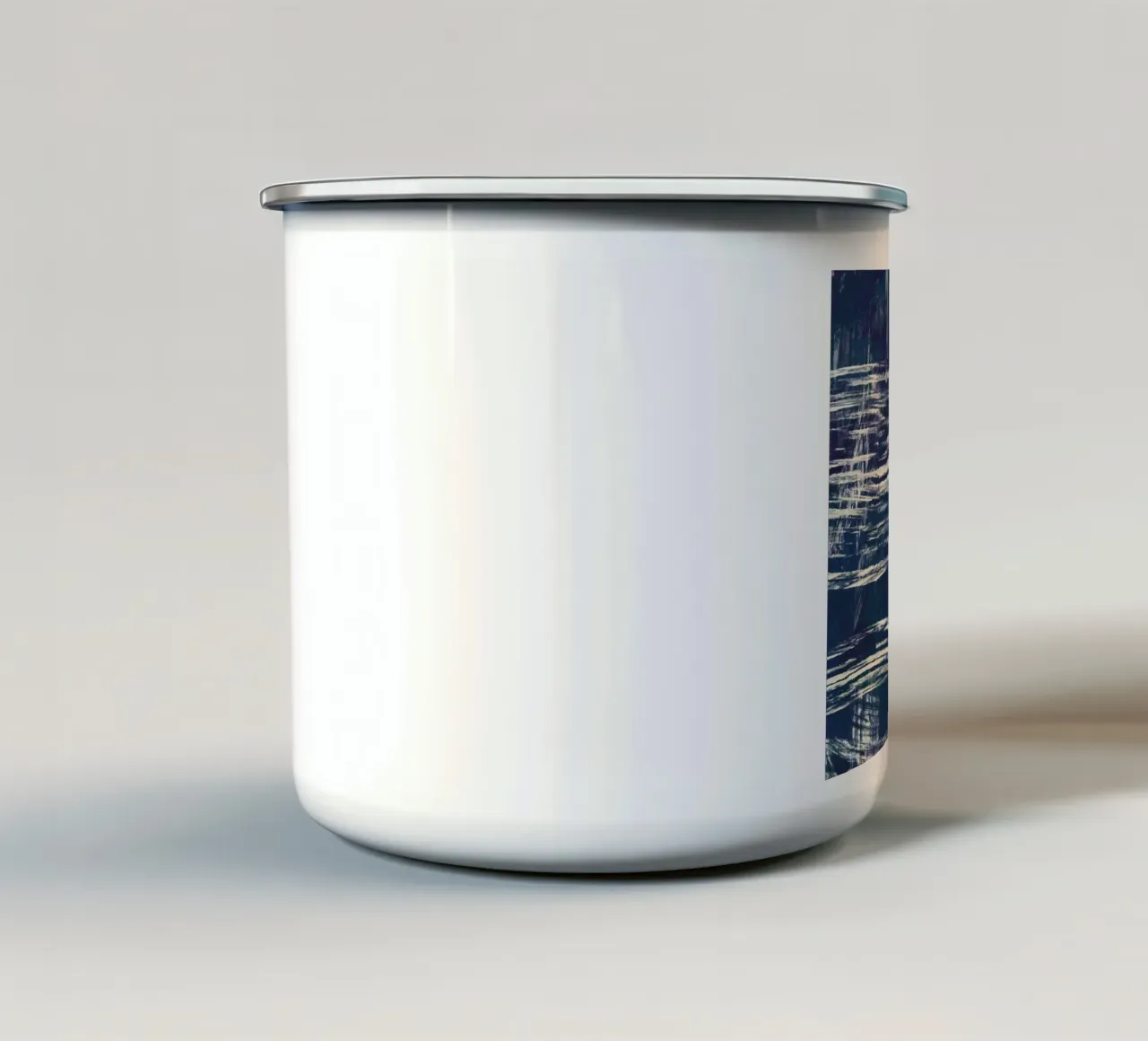Ultramarine e line art 03 tazza in smalto da Little Dean