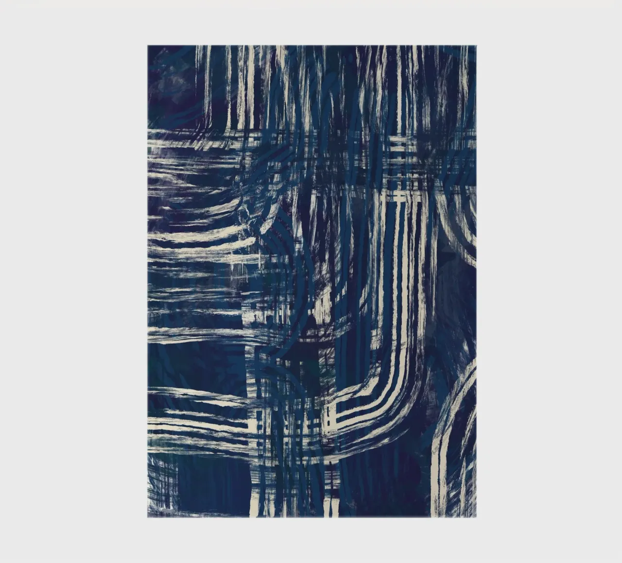 Ultramarine and line art 03 notebook by Little Dean