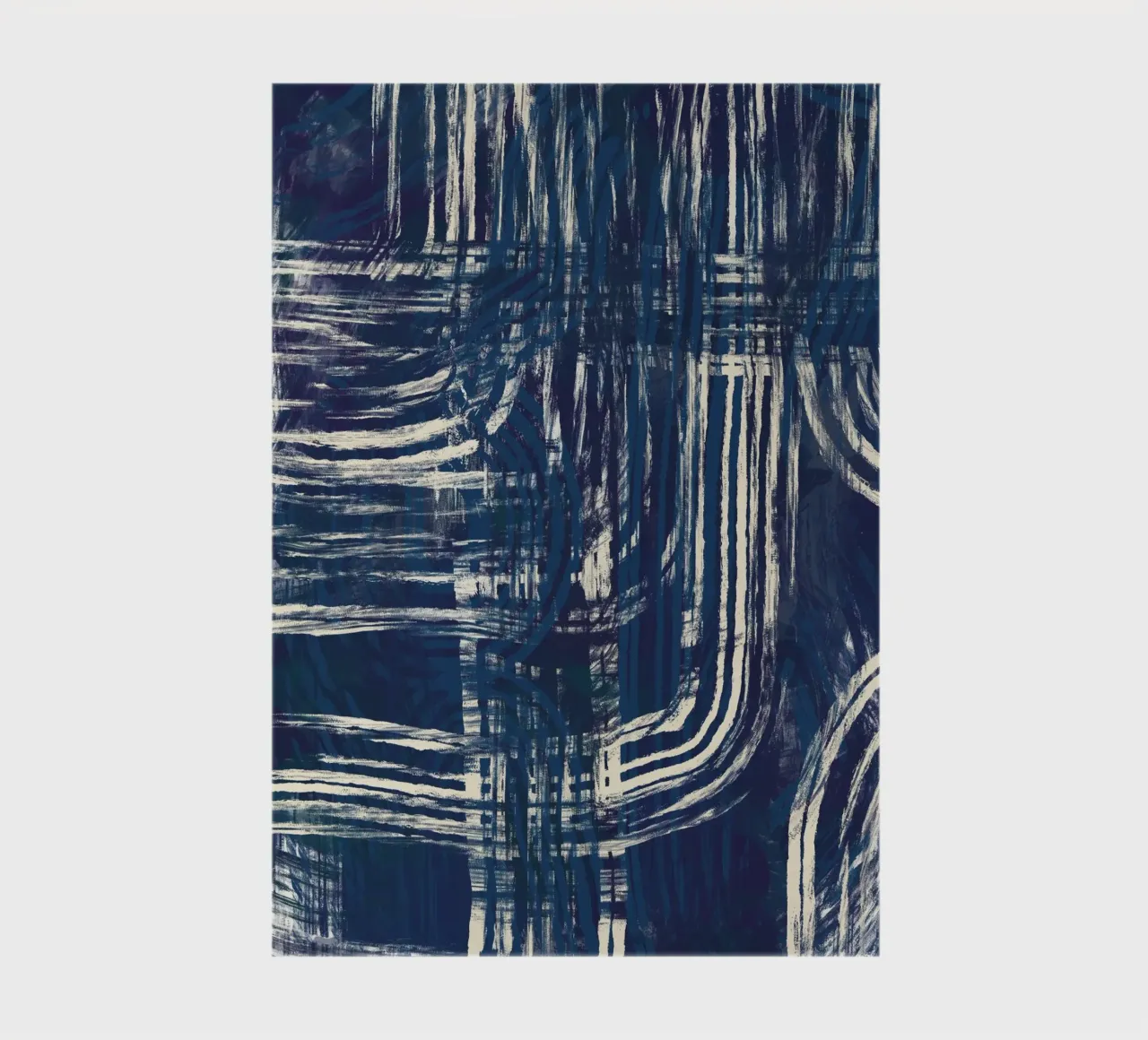 Ultramarine and line art 03 notebook by Little Dean