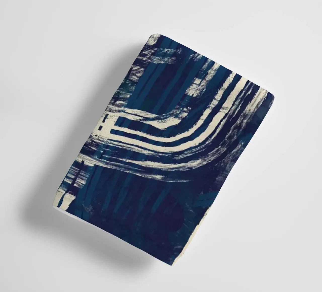 Ultramarine and line art 03 towel by Little Dean