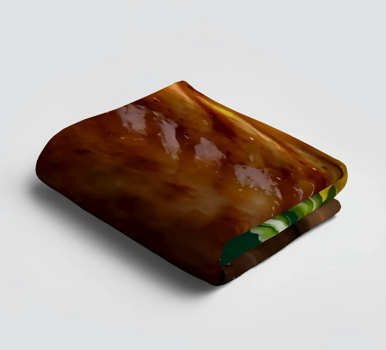 Una salsiccia succulenta condita con senape ed erbe aromatiche asciugamano da bagno da DesignDoodle