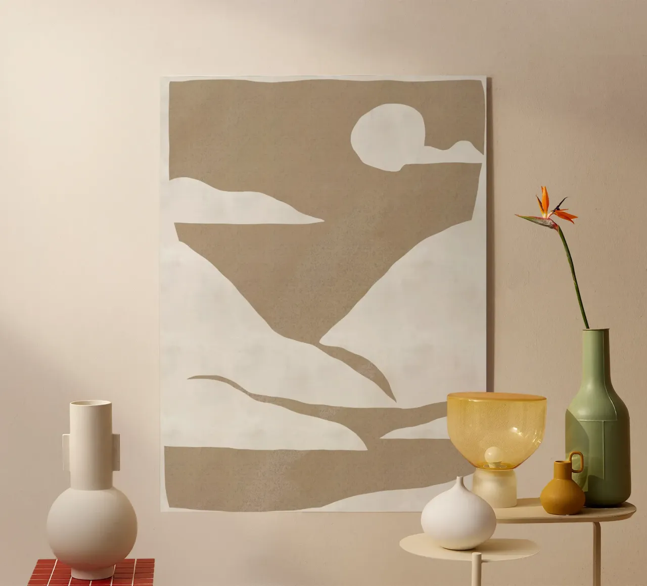 Paesaggio minimo ritagliato plexiglass da Little Dean