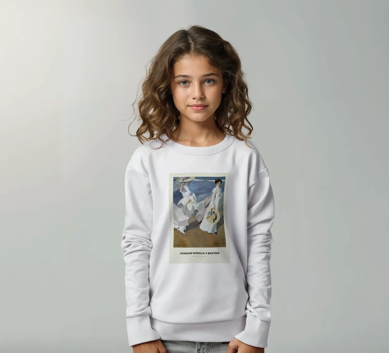 Sorolla y Bastida - Walk on the Beach felpa bambino da Vintage by JUNIQE