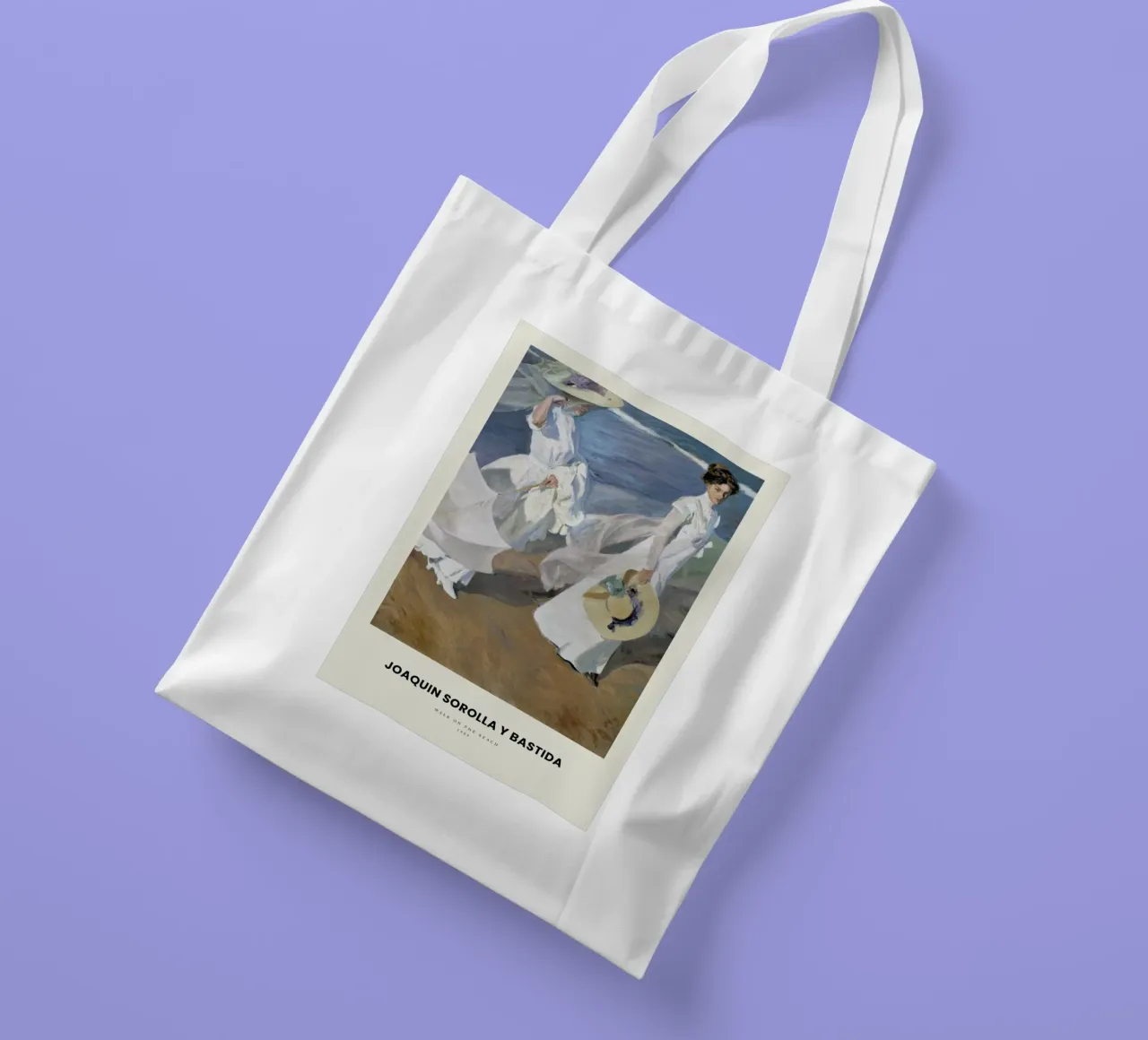 Sorolla y Bastida - Walk on the Beach borsa in juta da Vintage by JUNIQE