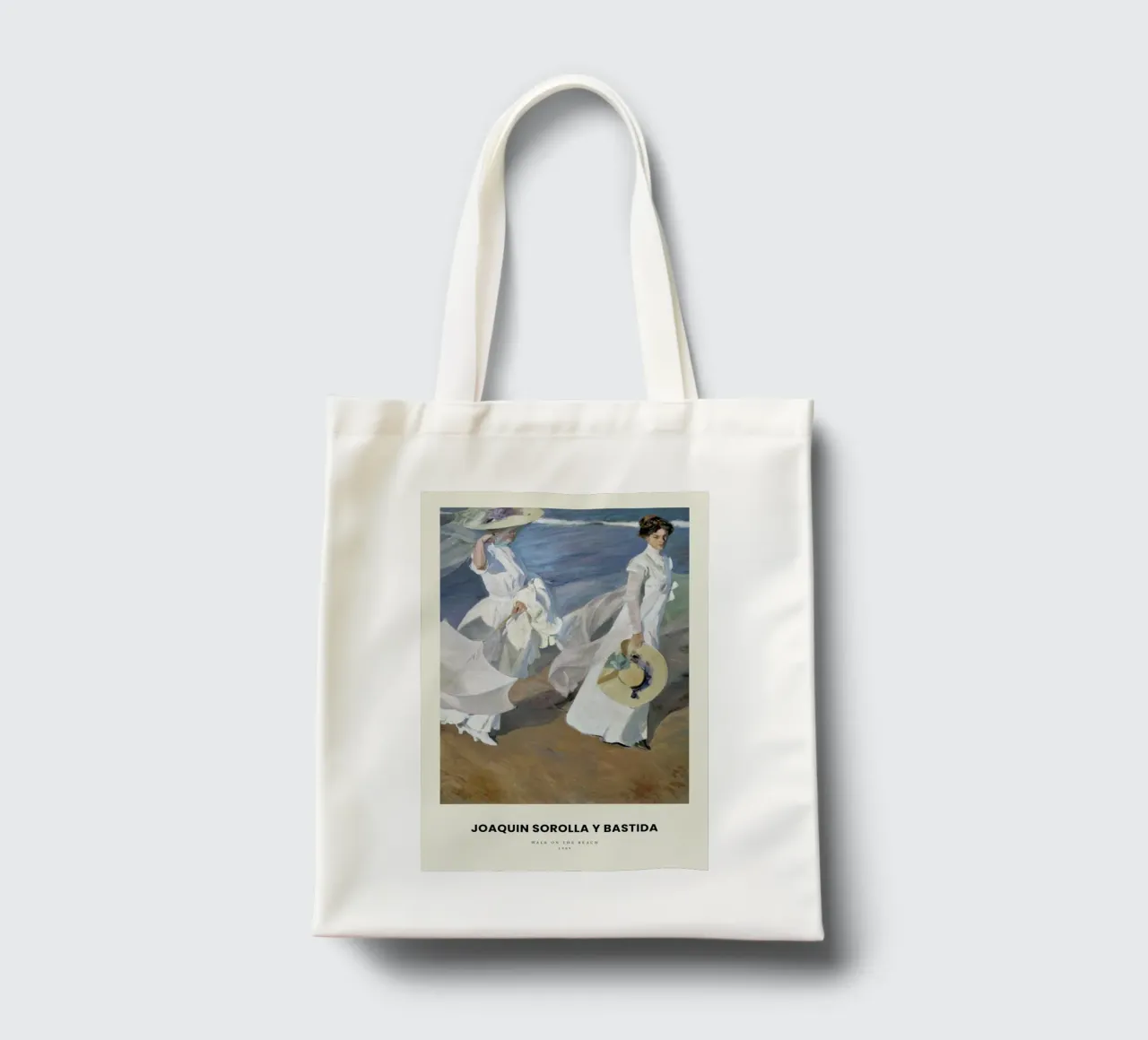 Sorolla y Bastida - Walk on the Beach borsa in juta da Vintage by JUNIQE