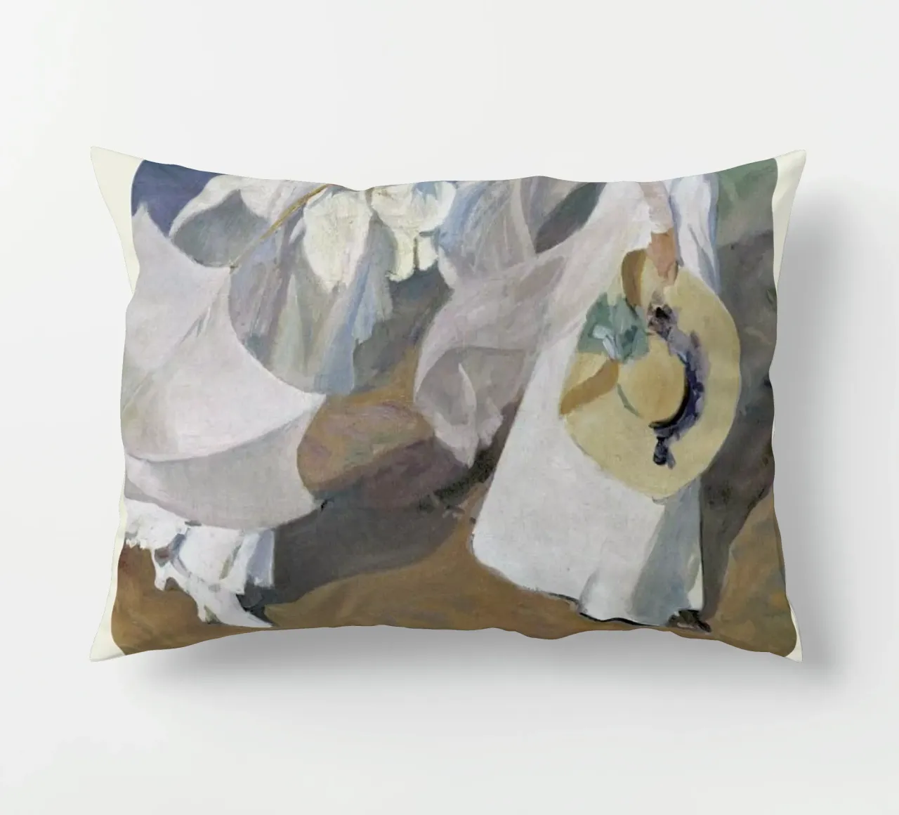 Sorolla y Bastida - Walk on the Beach cuscino da Vintage by JUNIQE
