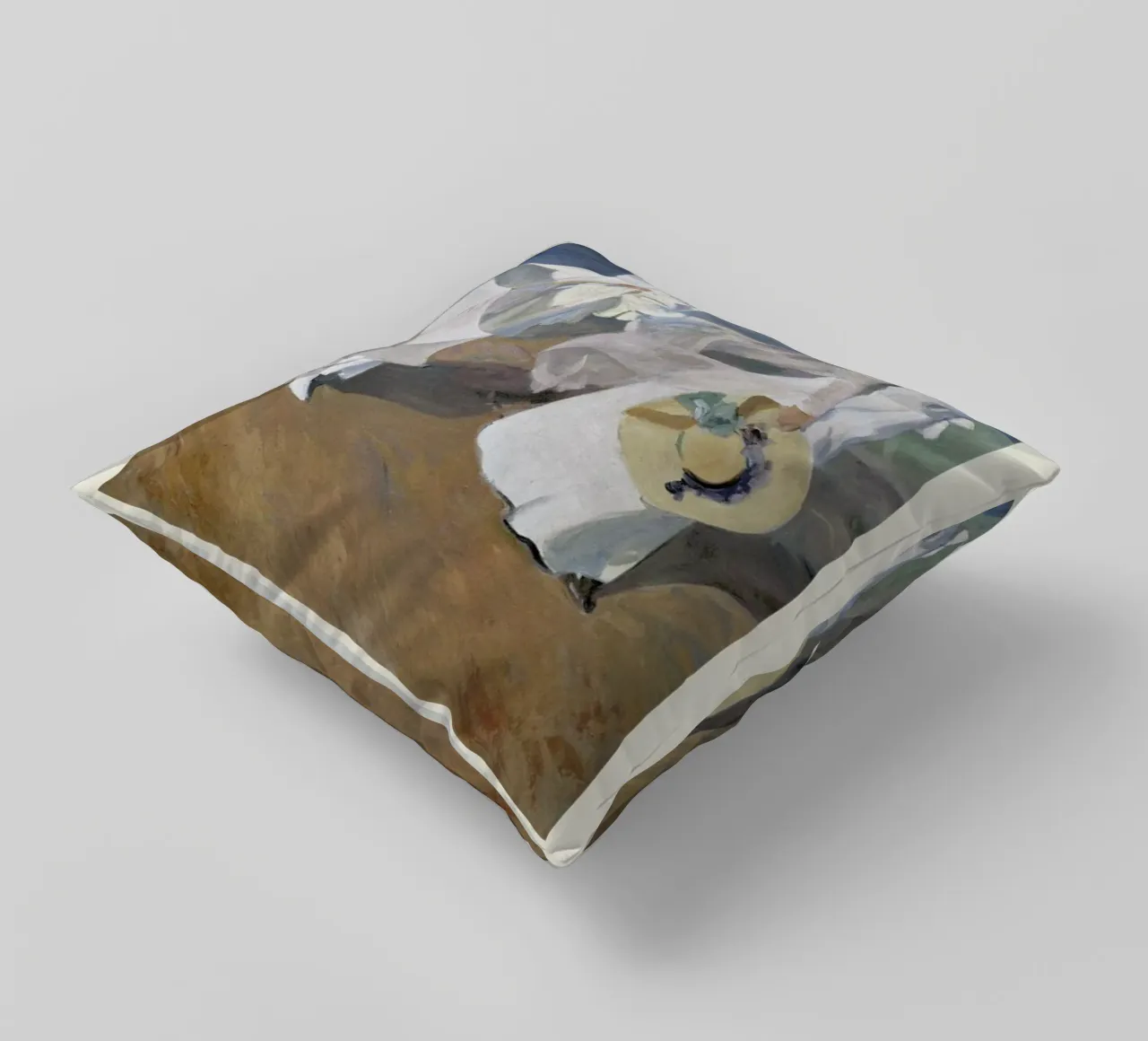 Sorolla y Bastida - Walk on the Beach cuscino da Vintage by JUNIQE