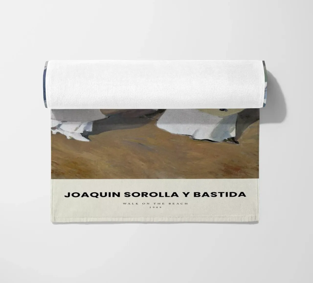 Sorolla y Bastida - Walk on the Beach telo mare da Vintage by JUNIQE