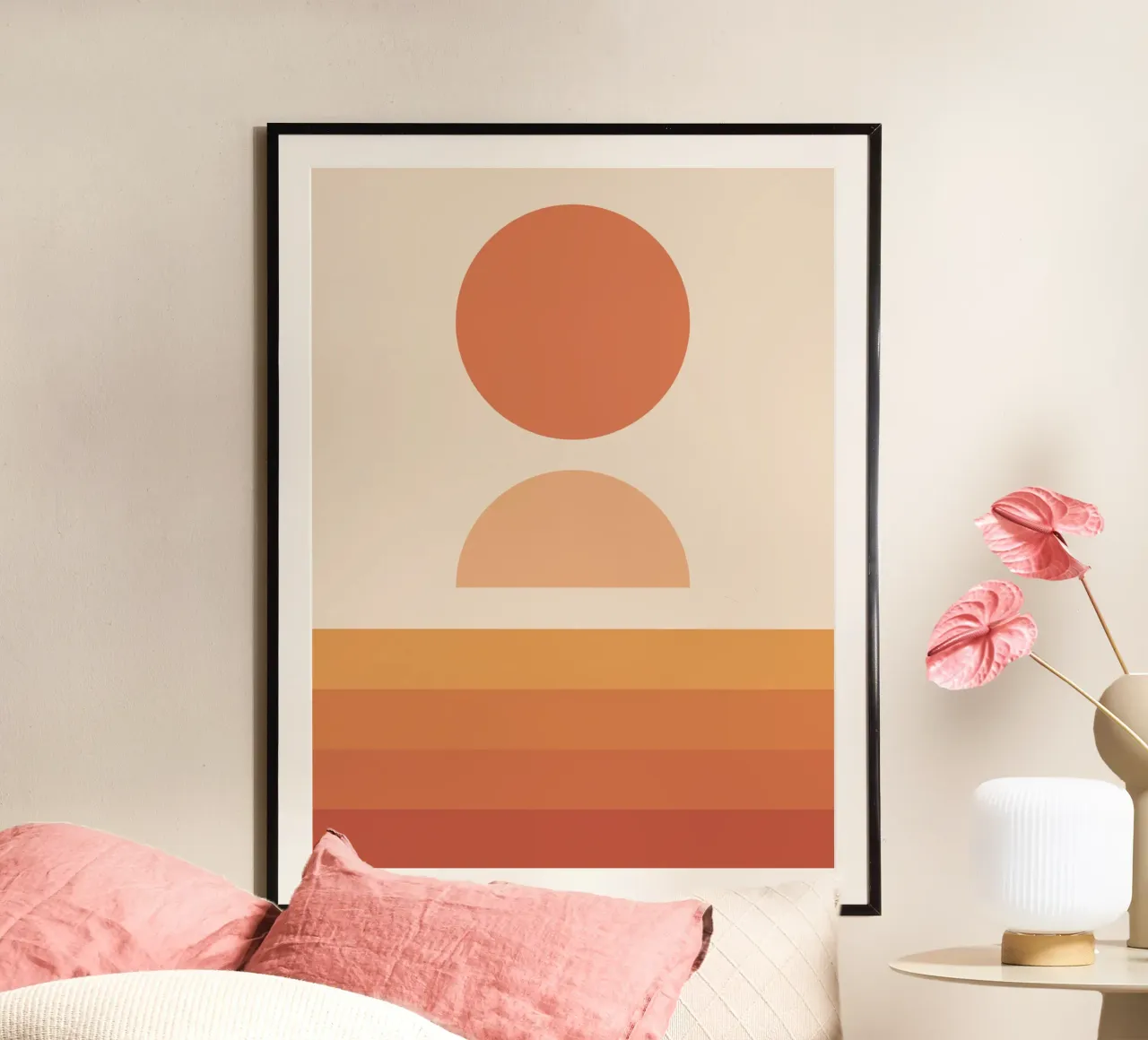 Astratto Boho metà secolo Pattern 28 carta hahnemühle da Paigaam Studio