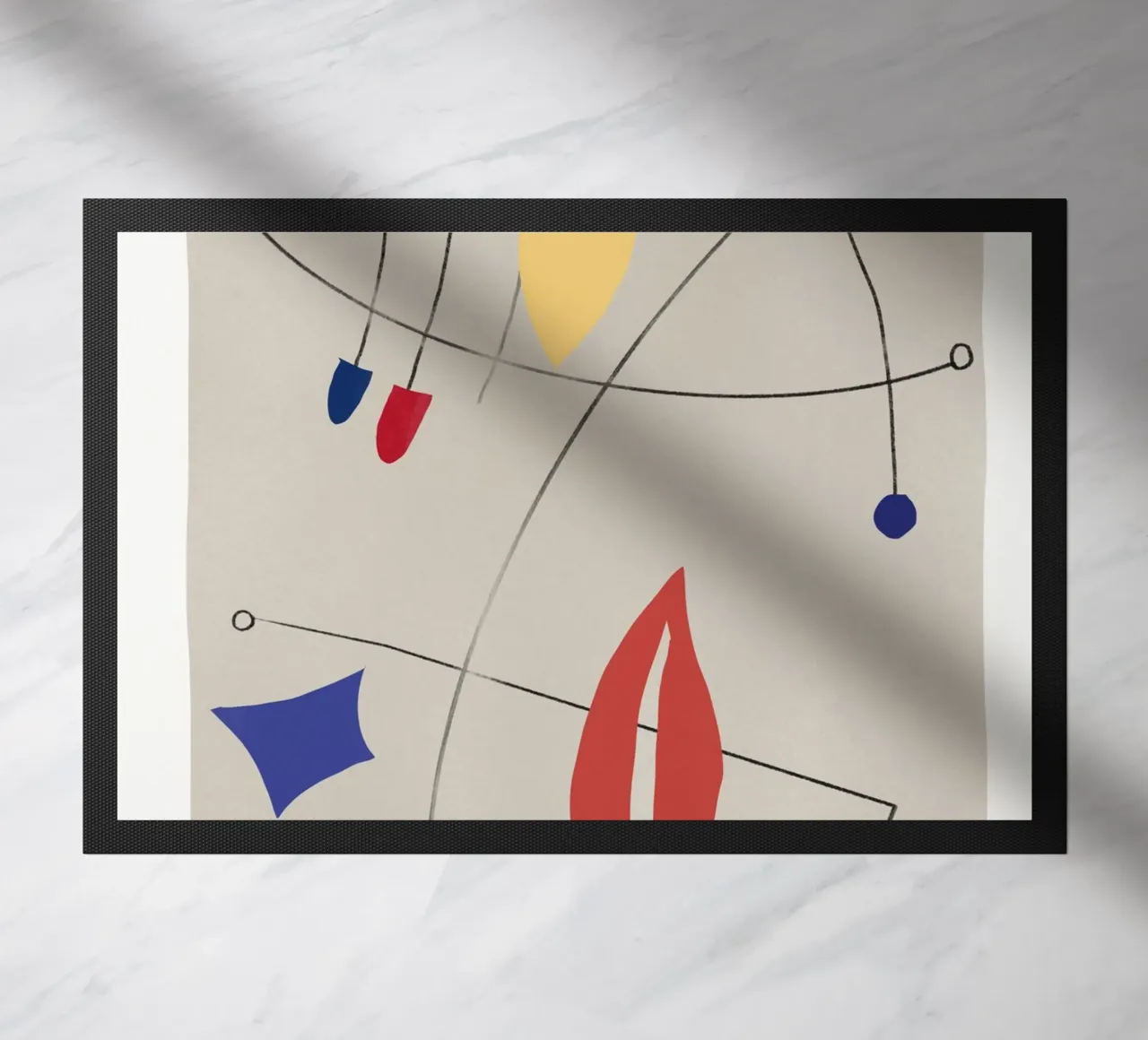 Minimal shapes composition 02 doormat by Little Dean