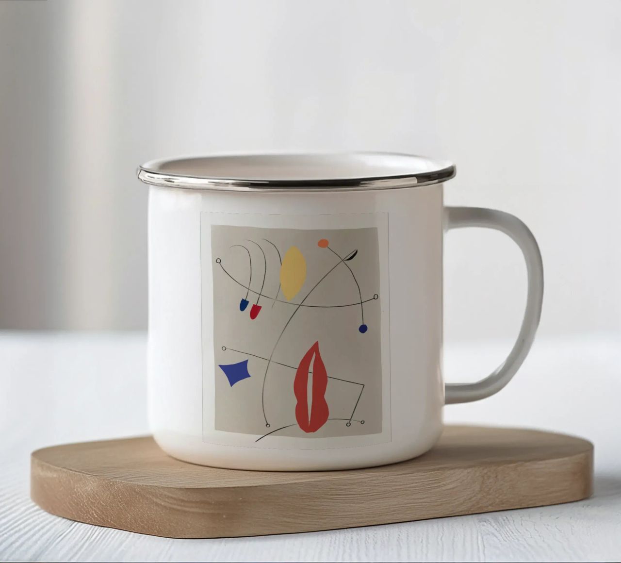 Composizione di forme minimali 02 tazza in smalto da Little Dean
