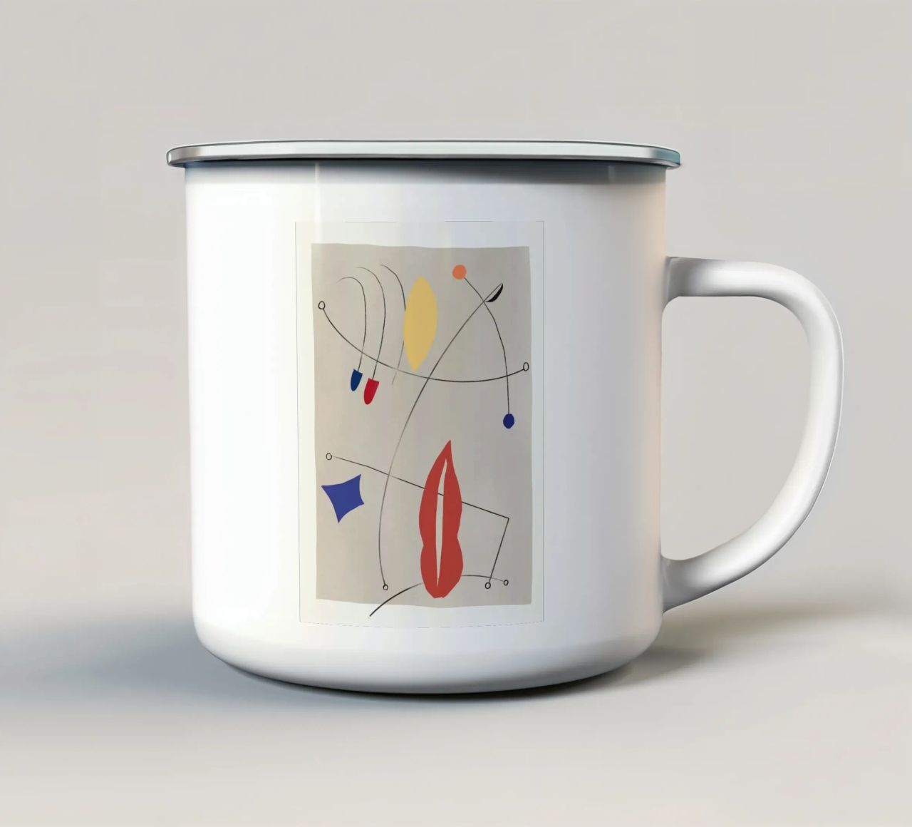 Composizione di forme minimali 02 tazza in smalto da Little Dean