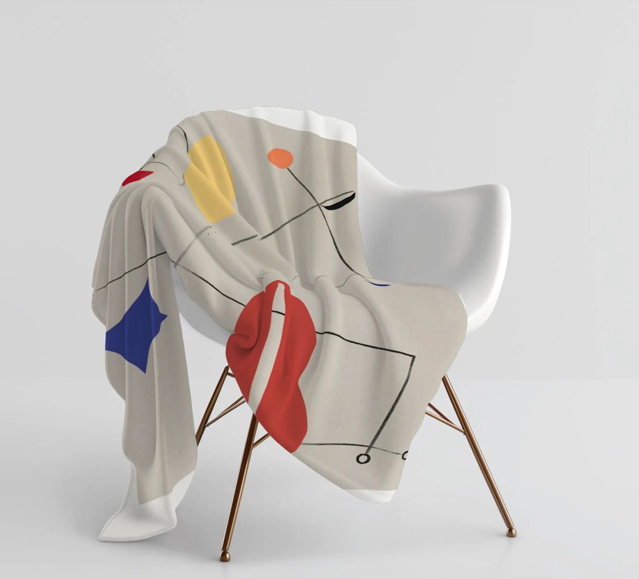 Composizione di forme minimali 02 coperta in pile da Little Dean