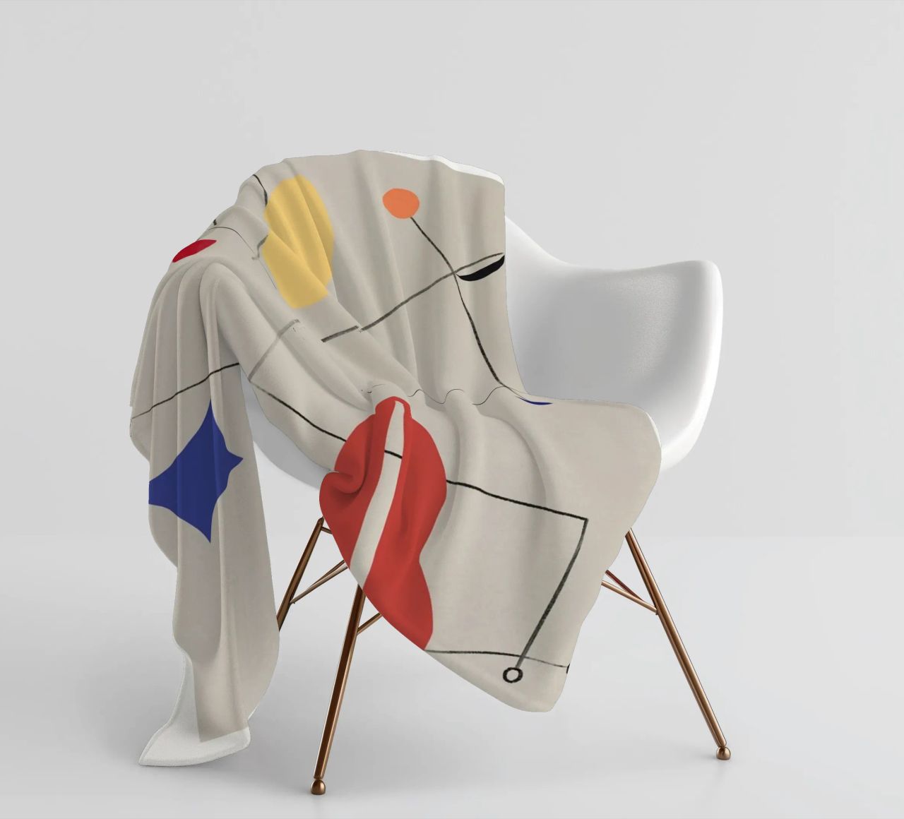 Composizione di forme minimali 02 coperta in pile da Little Dean