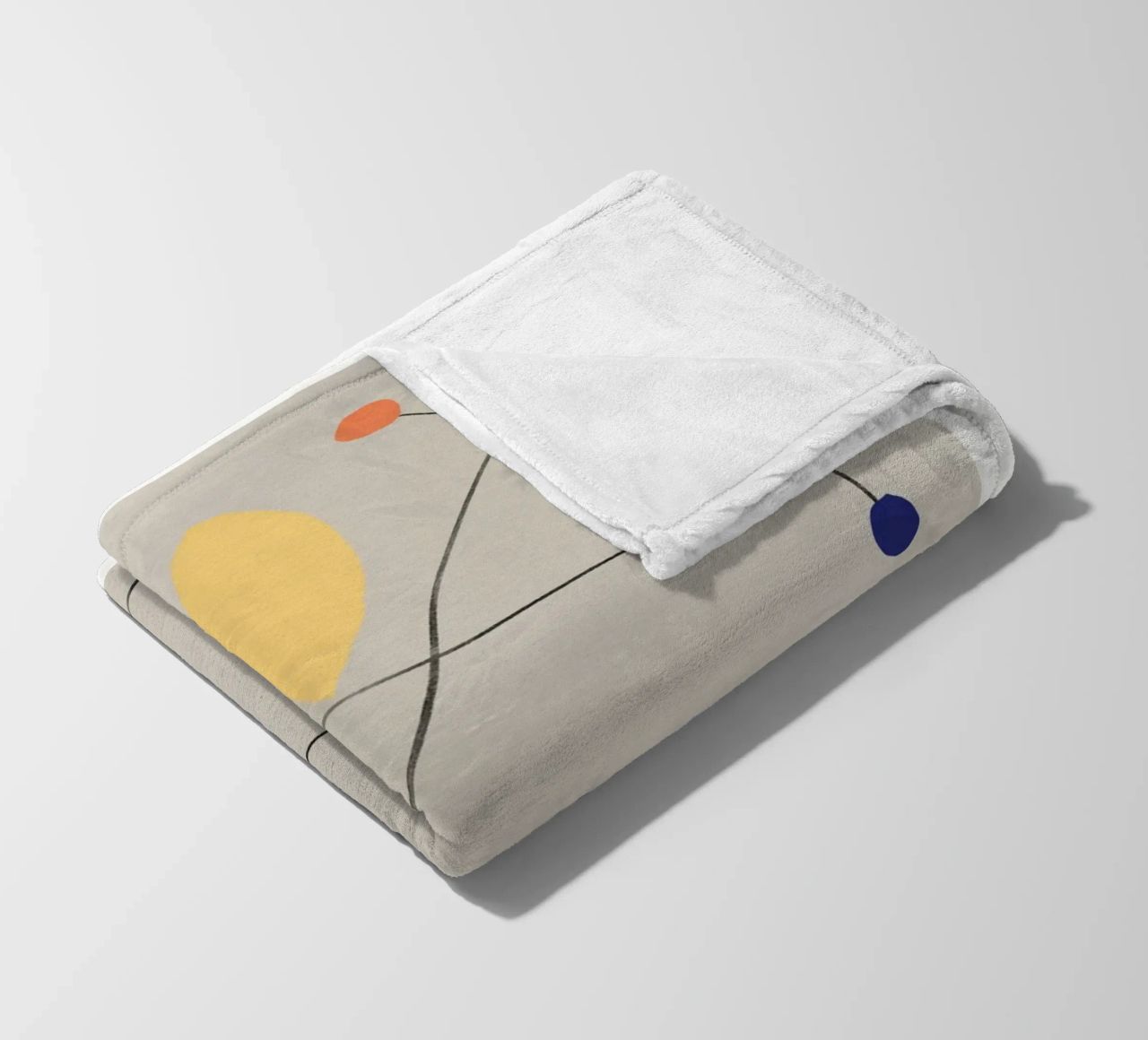 Composizione di forme minimali 02 coperta in pile da Little Dean