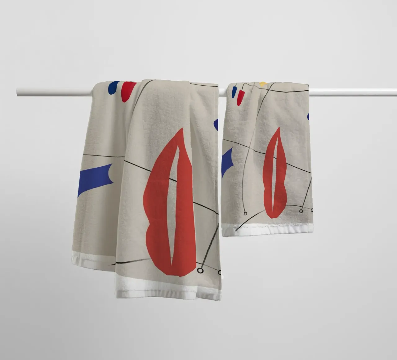 Composition de formes minimales 02 serviette de bain de Little Dean
