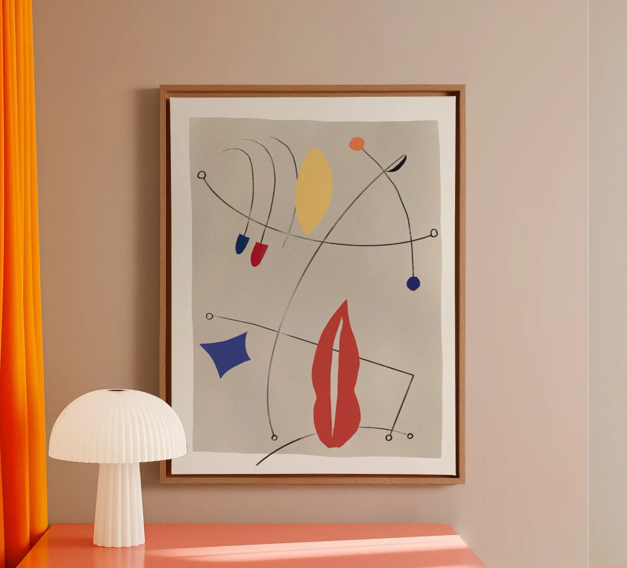 Minimal shapes composition 02 canvas by Little Dean