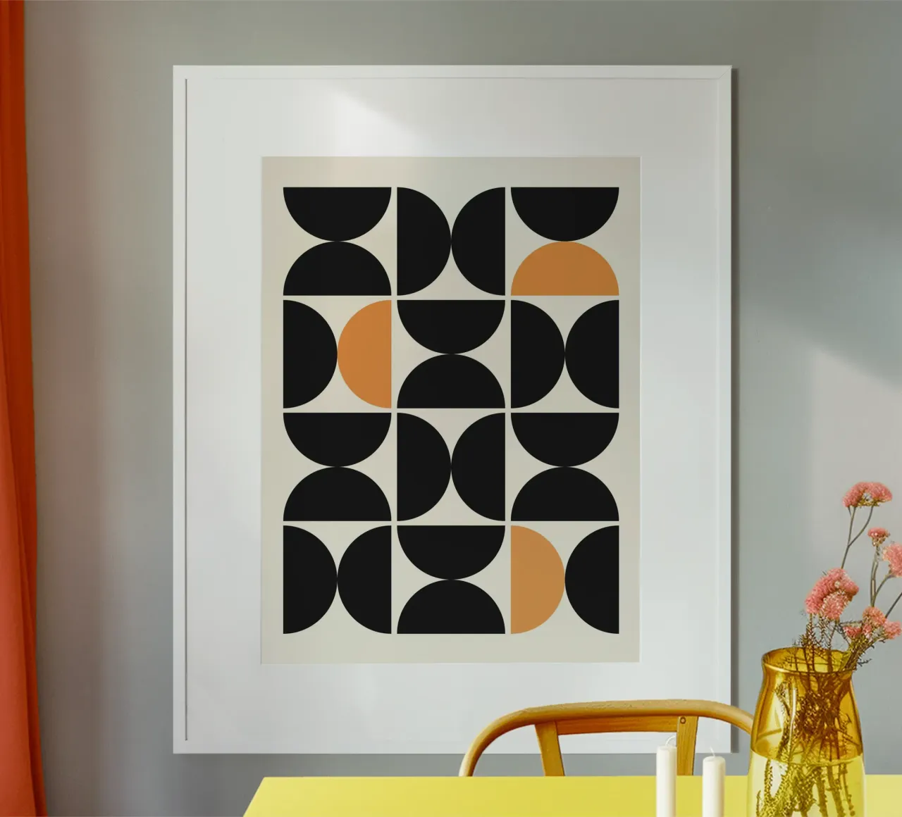 Astratto Boho metà secolo Pattern 29 carta hahnemühle da Paigaam Studio