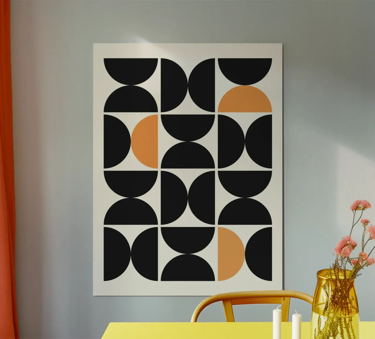 Astratto Boho metà secolo Pattern 29 carta hahnemühle da Paigaam Studio