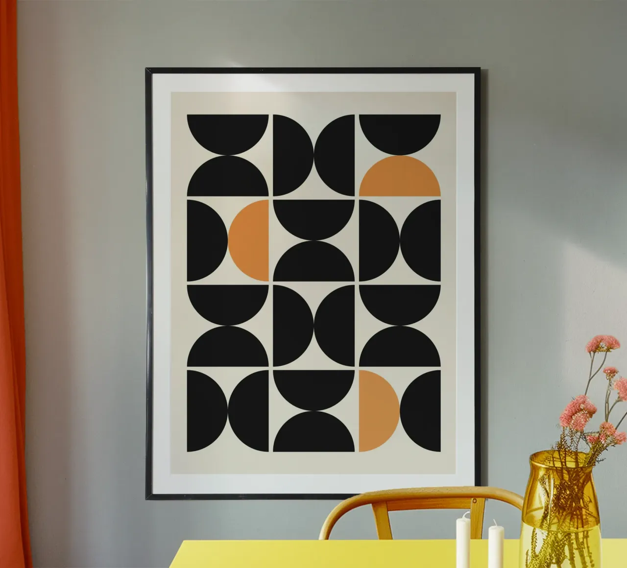 Astratto Boho metà secolo Pattern 29 poster da Paigaam Studio