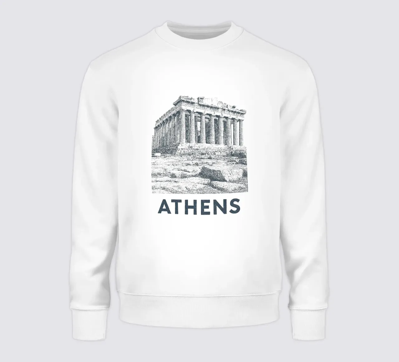 Athens – Parthenon Print - Linocut Series felpa da Studio Mooodz