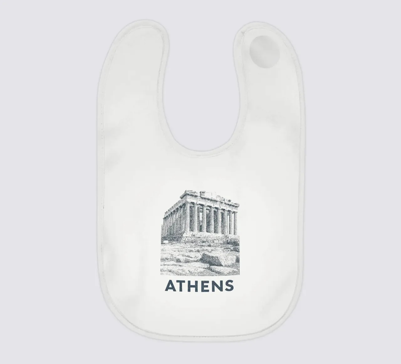 Athens – Parthenon Print - Linocut Series bavaglino da Studio Mooodz