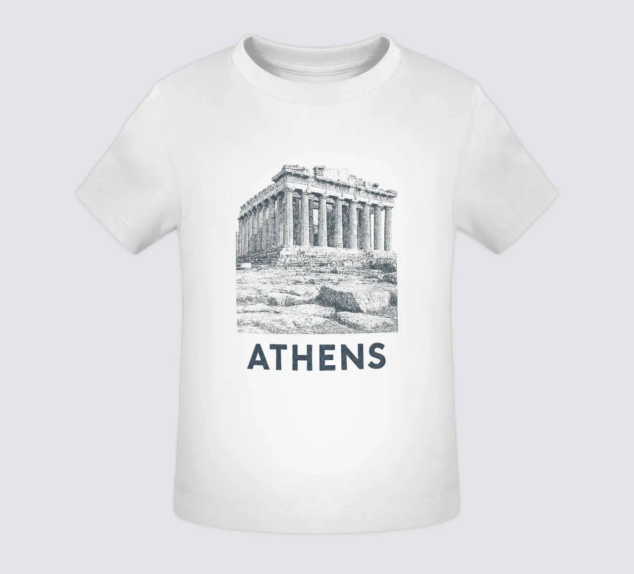 Athens – Parthenon Print - Linocut Series maglietta neonato da Studio Mooodz