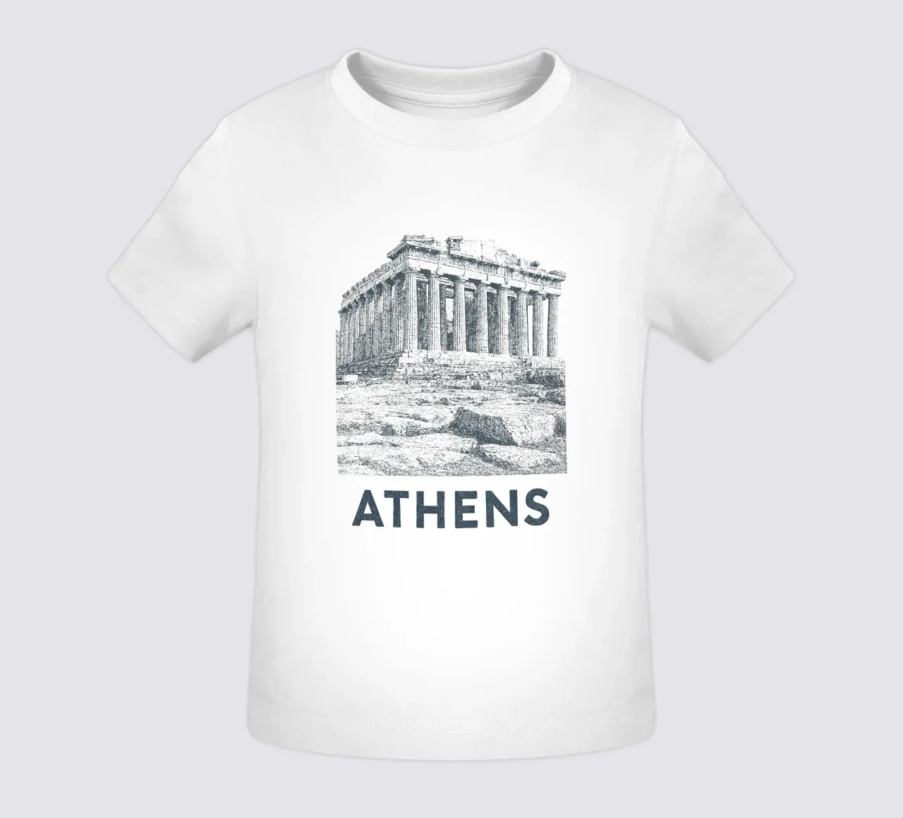 Athens – Parthenon Print - Linocut Series maglietta neonato da Studio Mooodz