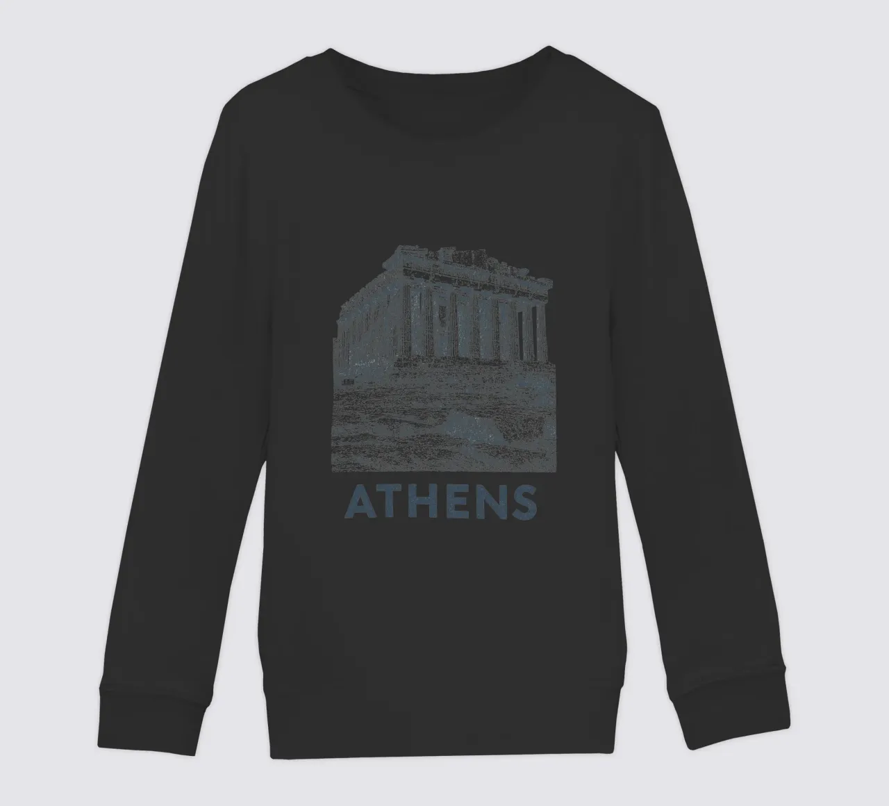 Athens – Parthenon Print - Linocut Series felpa bambino da Studio Mooodz