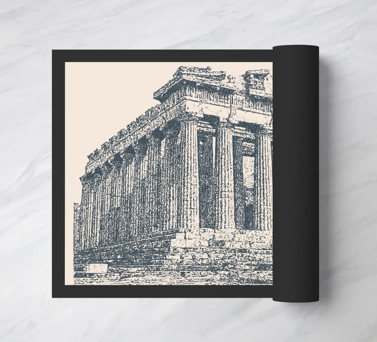 Athens – Parthenon Print - Linocut Series zerbino da Studio Mooodz