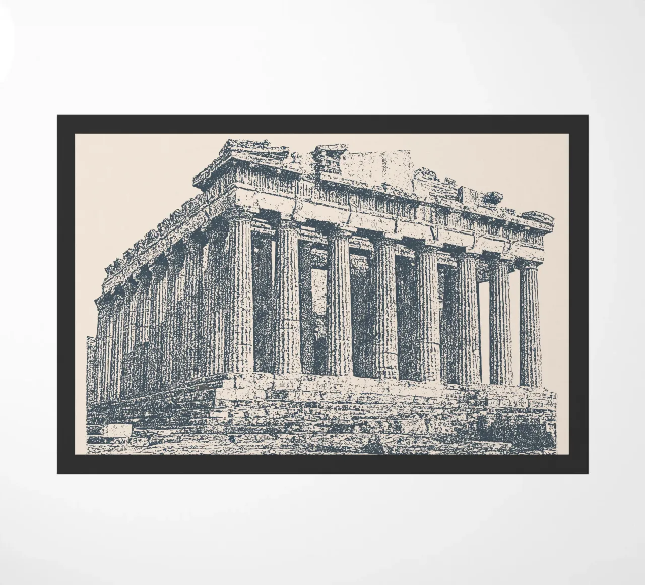 Athens – Parthenon Print - Linocut Series zerbino da Studio Mooodz