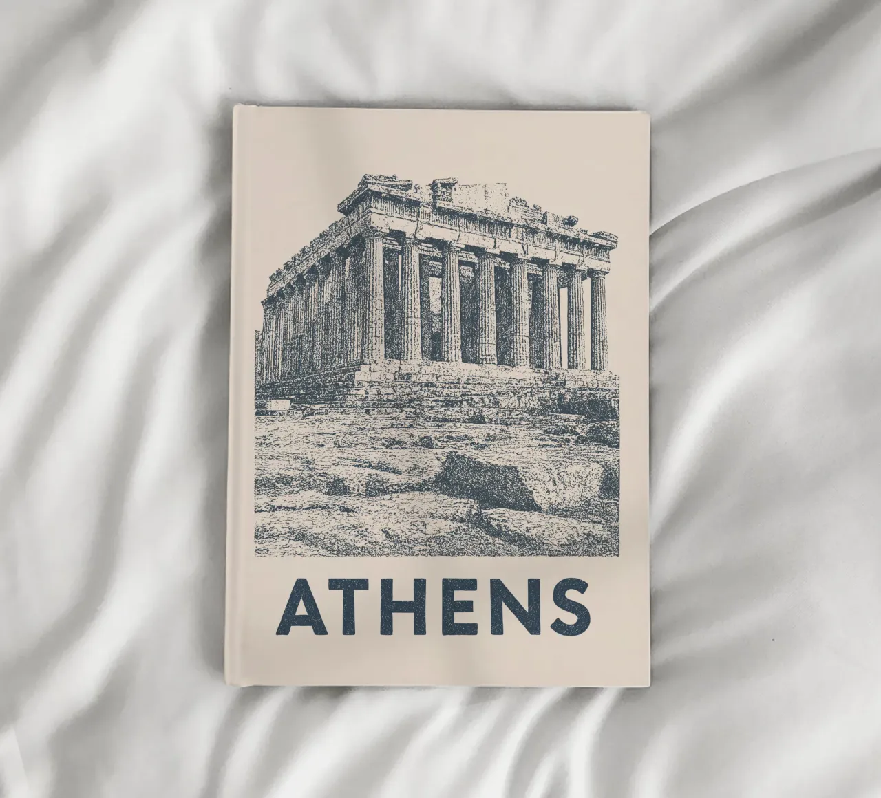 Athens – Parthenon Print - Linocut Series notebook by Studio Mooodz
