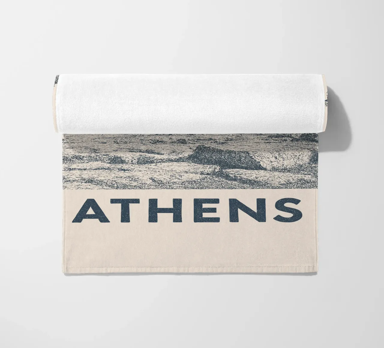Athens – Parthenon Print - Linocut Series telo mare da Studio Mooodz