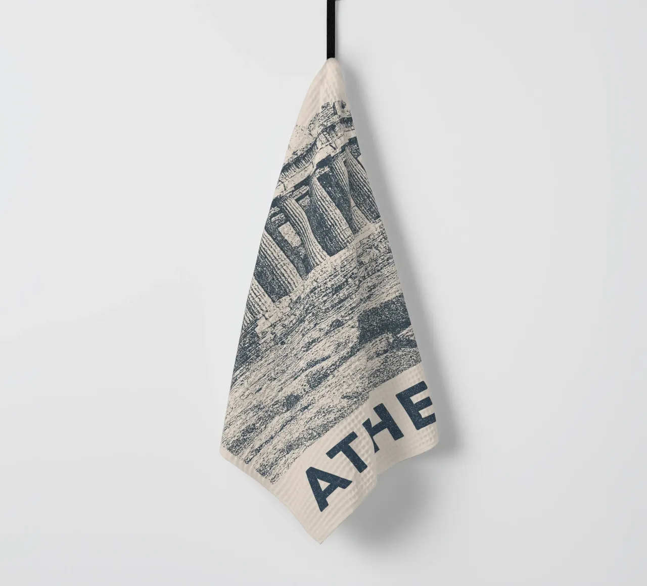 Athens – Parthenon Print - Linocut Series torchon de Studio Mooodz