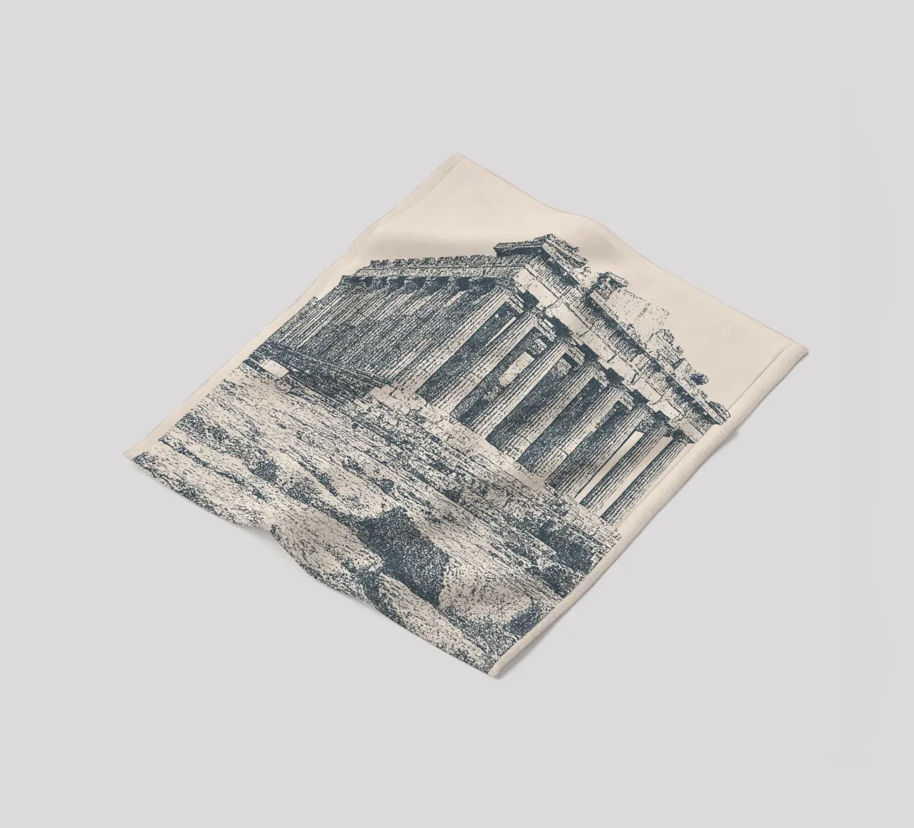 Athens – Parthenon Print - Linocut Series coperta in pile da Studio Mooodz