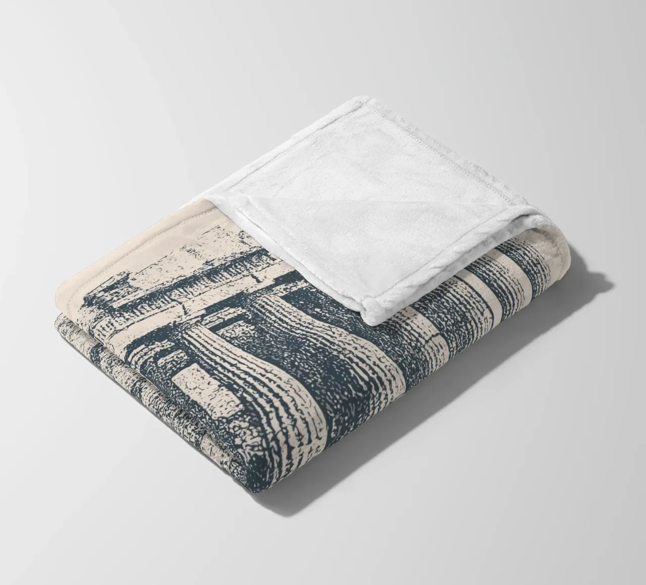 Athens – Parthenon Print - Linocut Series coperta in pile da Studio Mooodz