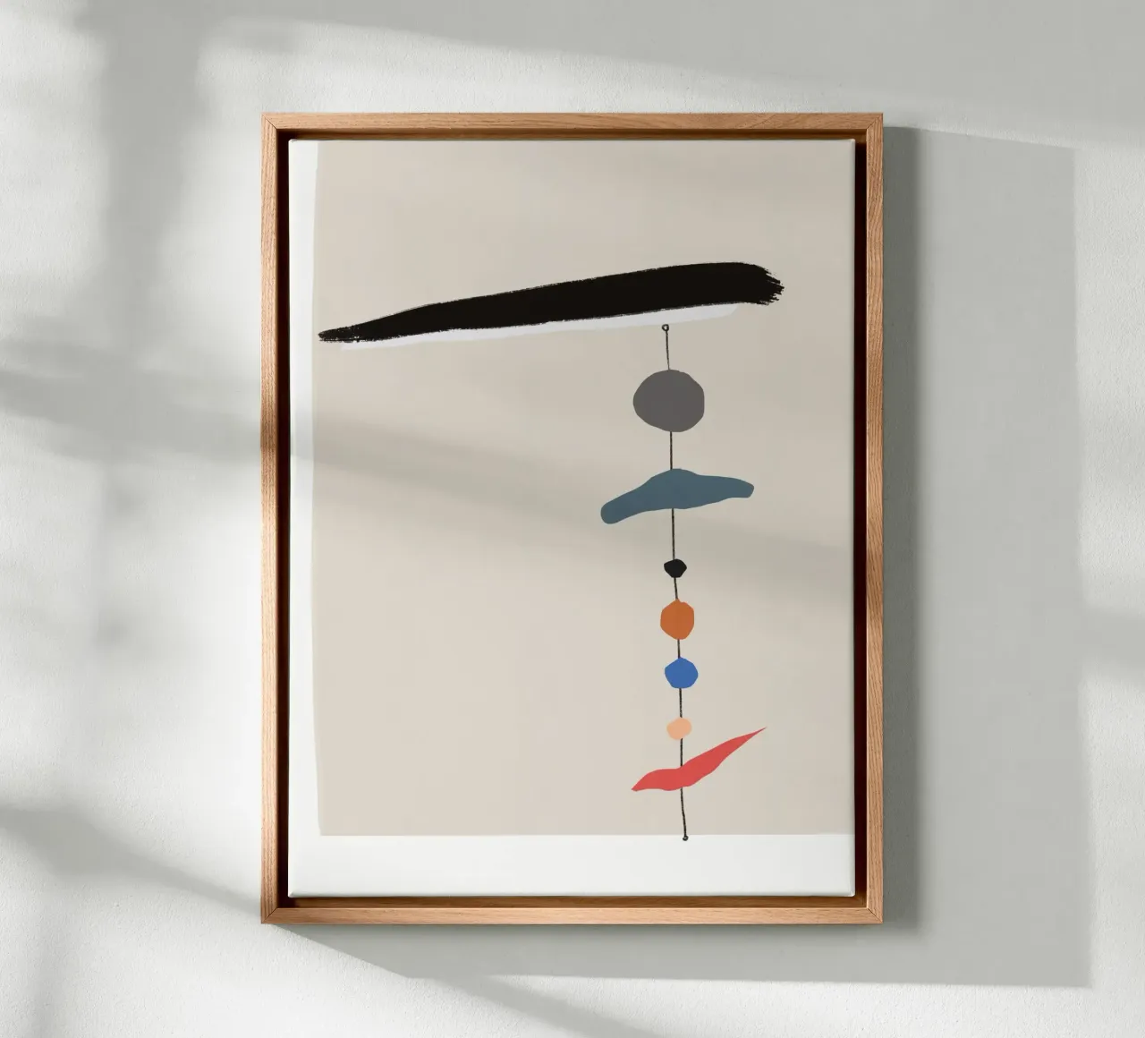 Composizione di mini forme Zen tela con Cornice a cassetta da Little Dean