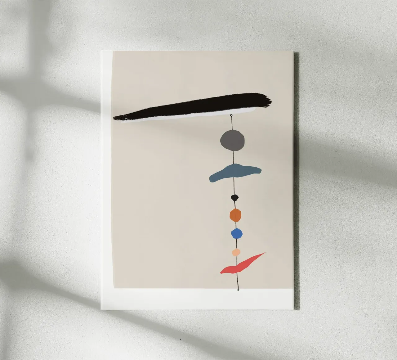 Composizione di mini forme Zen tela con Cornice a cassetta da Little Dean