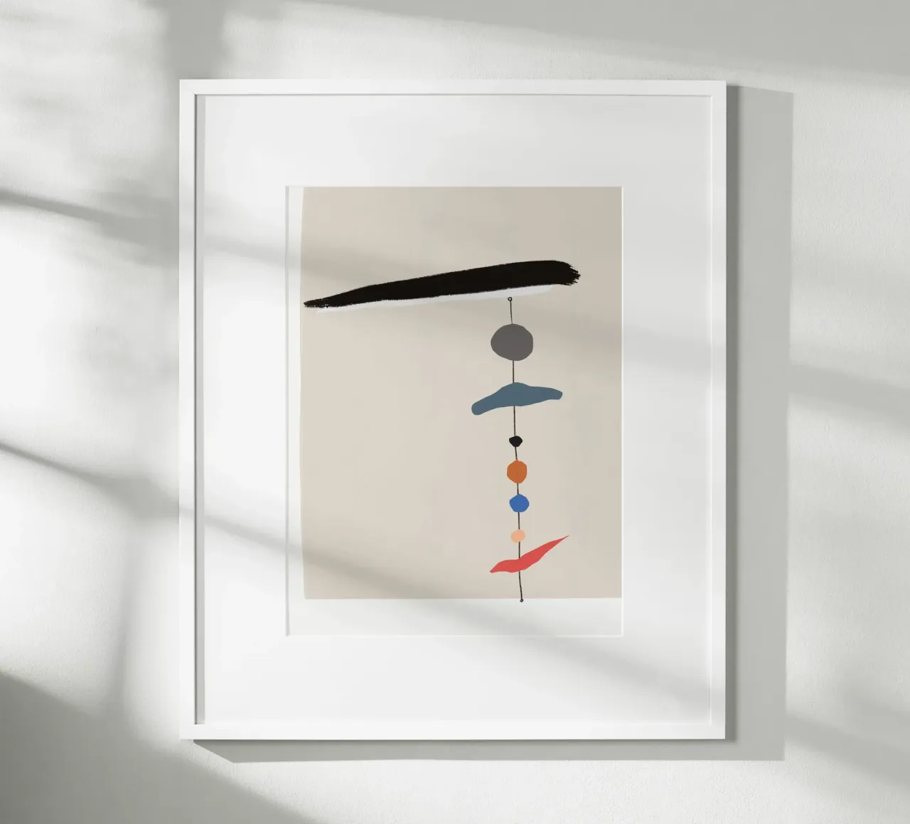 Composizione di mini forme Zen poster con telaio in legno da Little Dean