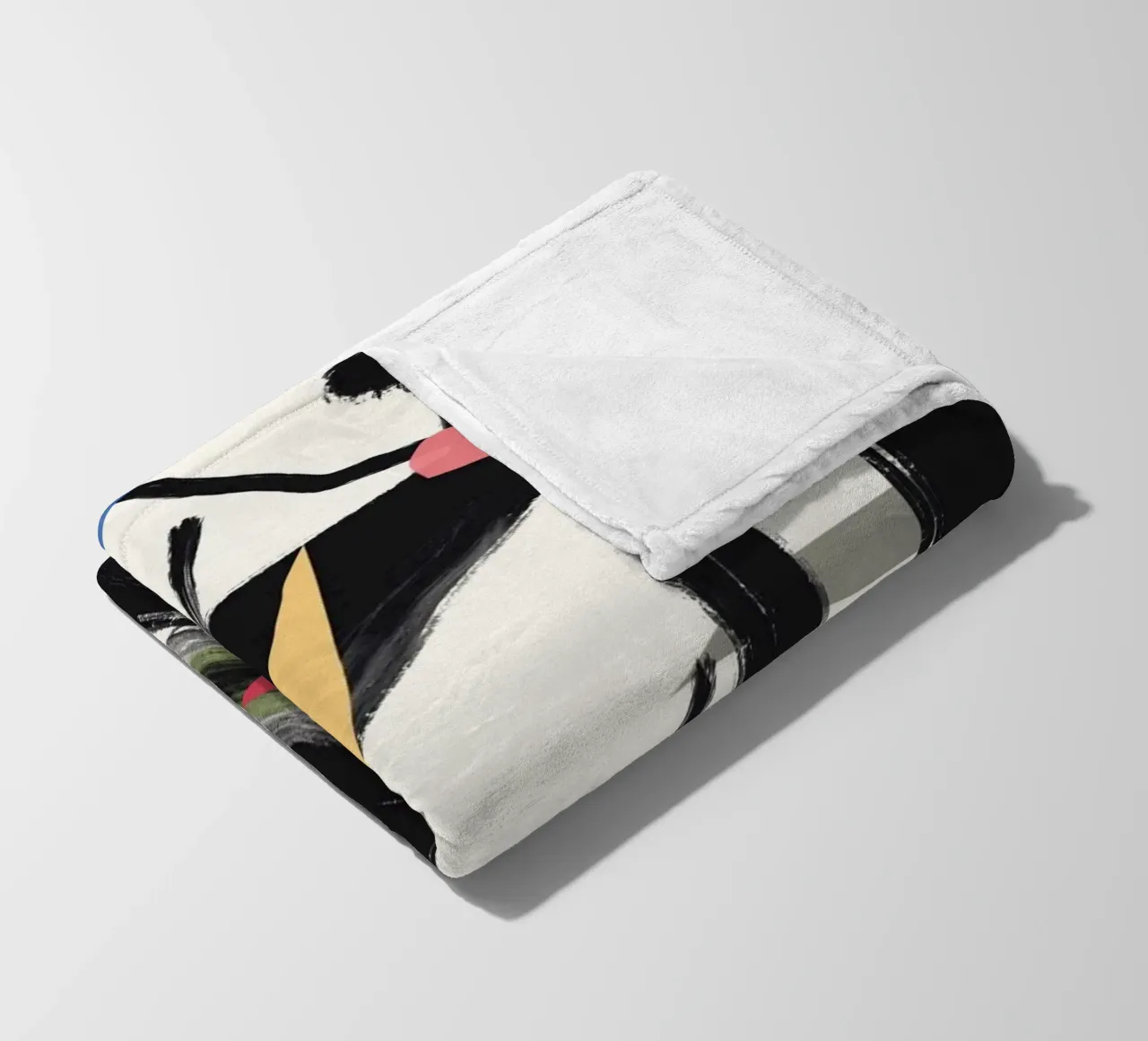 Colorful leaves and branches fleece blanket by Little Dean