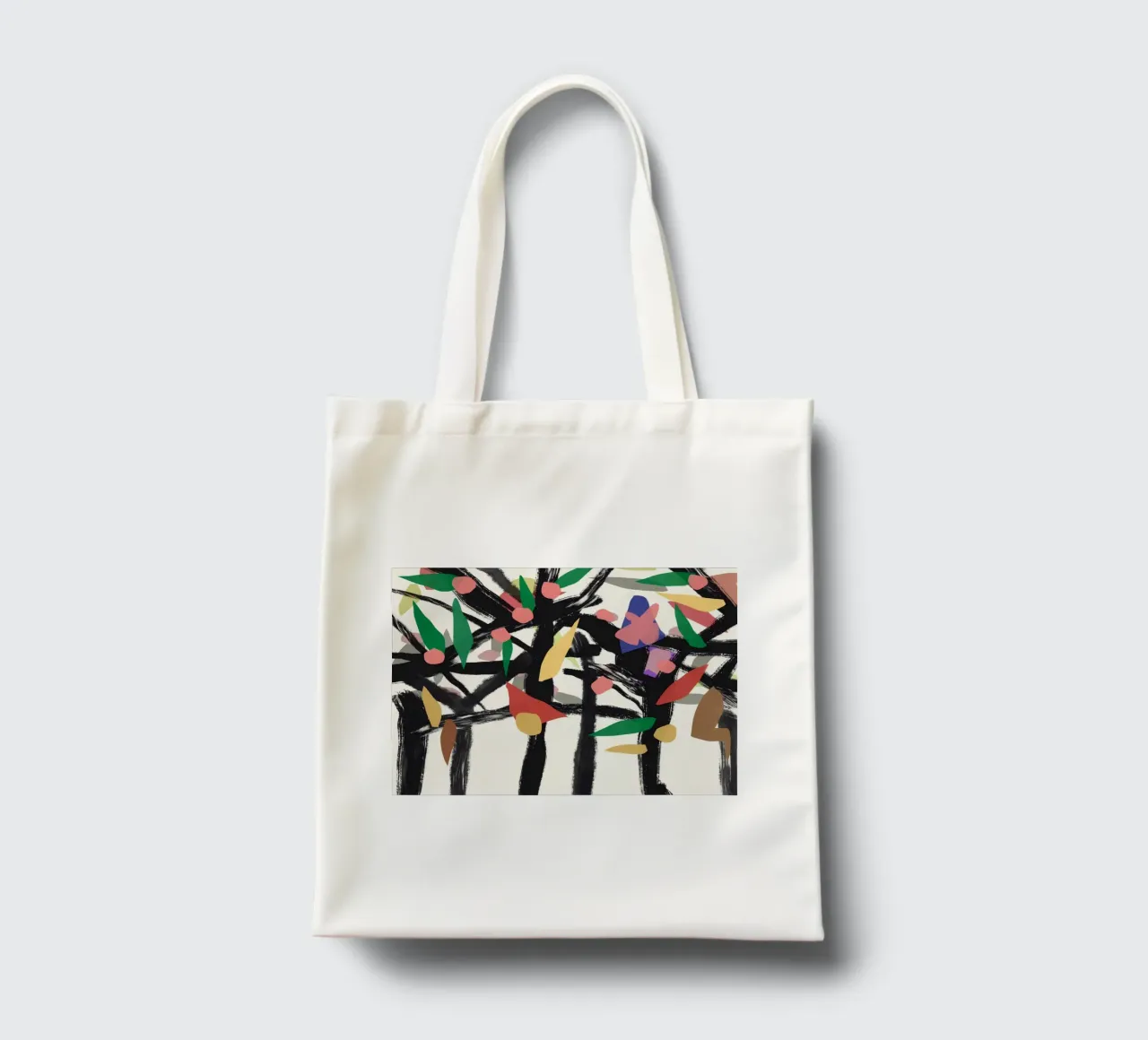 Abstract leaves and branches 04 tote bag by Little Dean