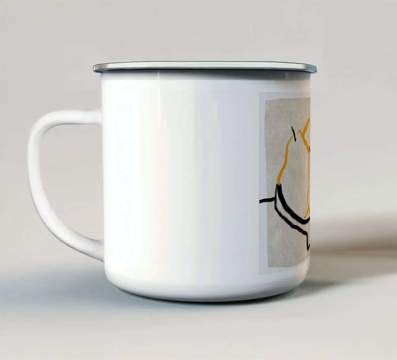 Quattro grandi pere tazza in smalto da Little Dean