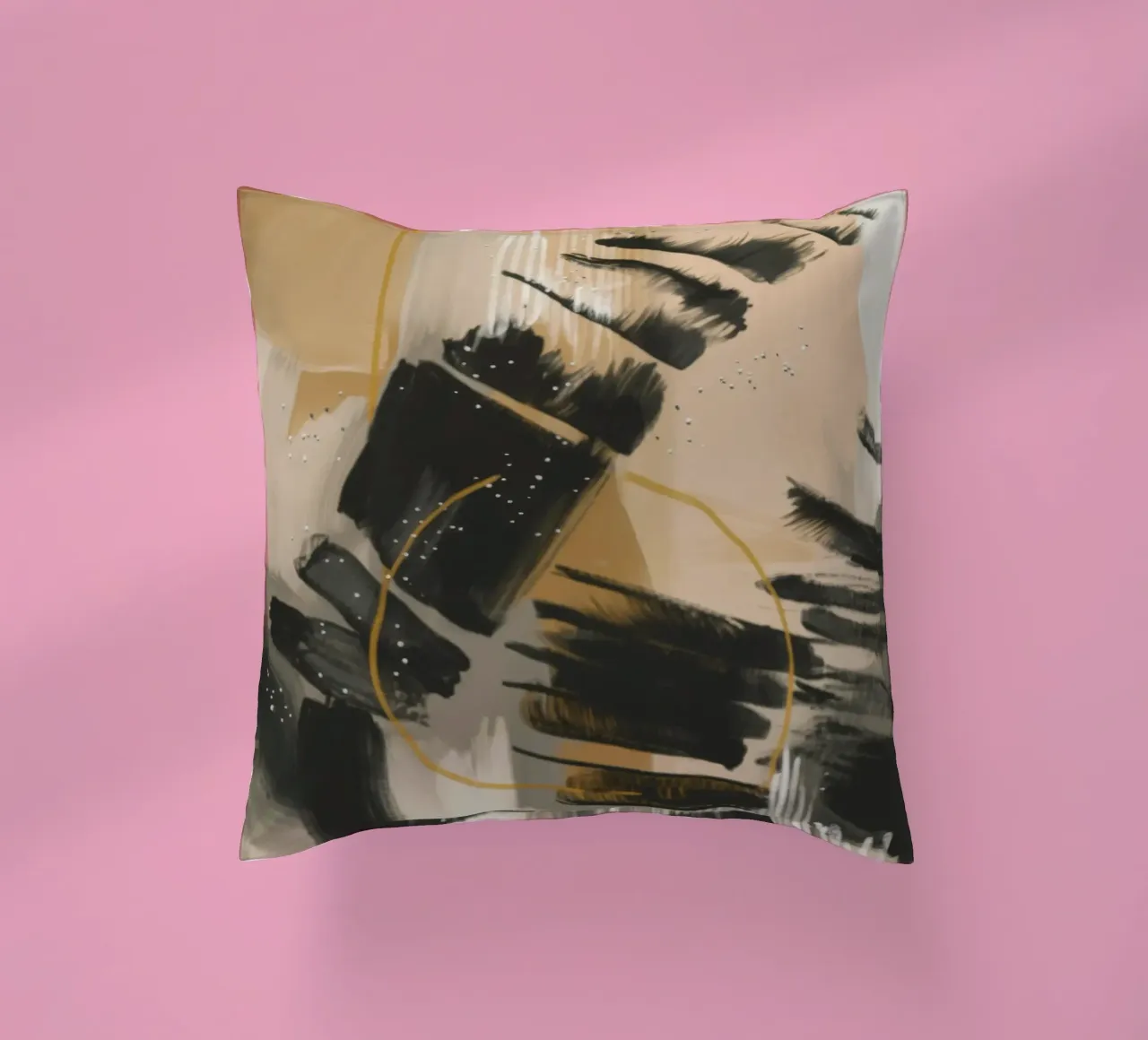 Ink Clash Rhythm decorative cushion by Monarch Arc