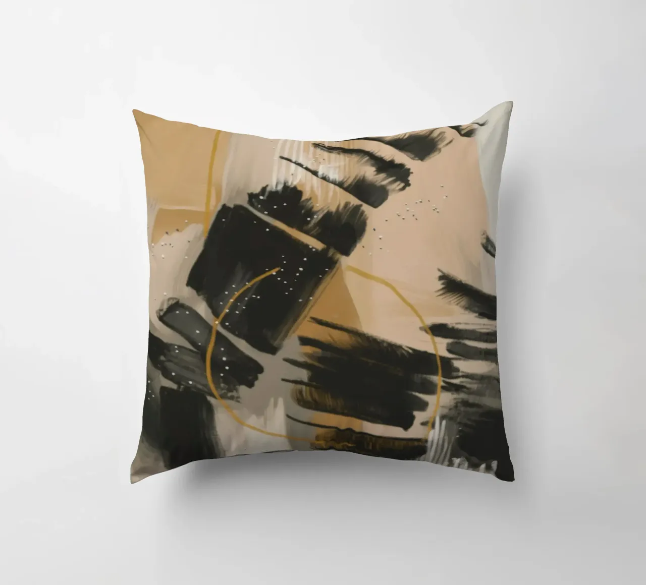 Ink Clash Rhythm decorative cushion by Monarch Arc