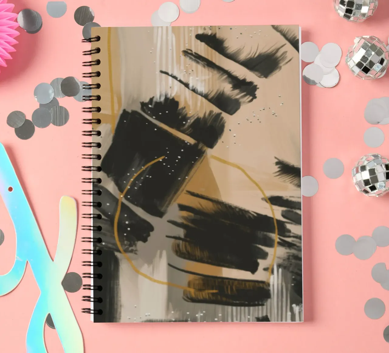 Ink Clash Rhythm spiral notebook by Monarch Arc