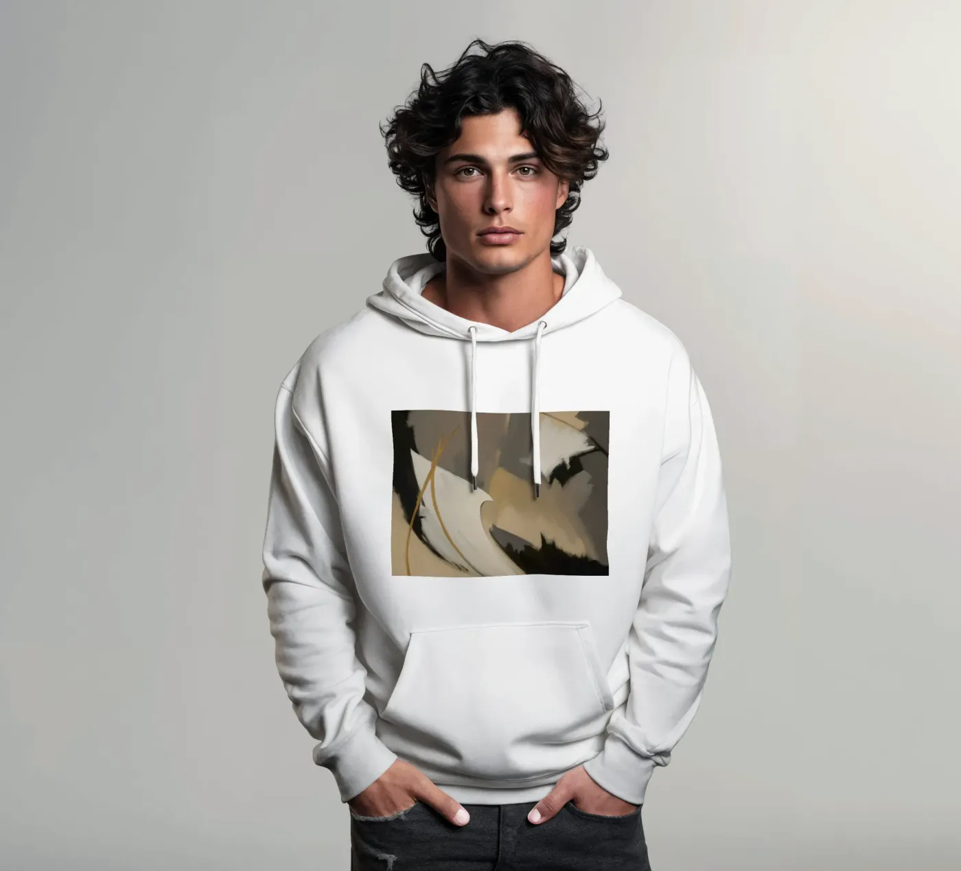 Split Silence Ember hoodie by Monarch Arc