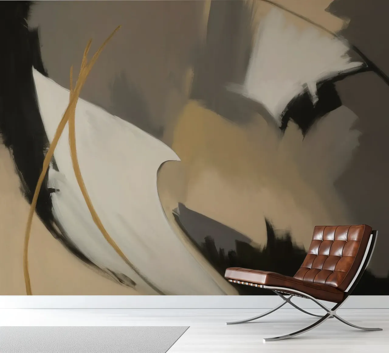 Gespleten stilte Ember fotobehang van Monarch Arc