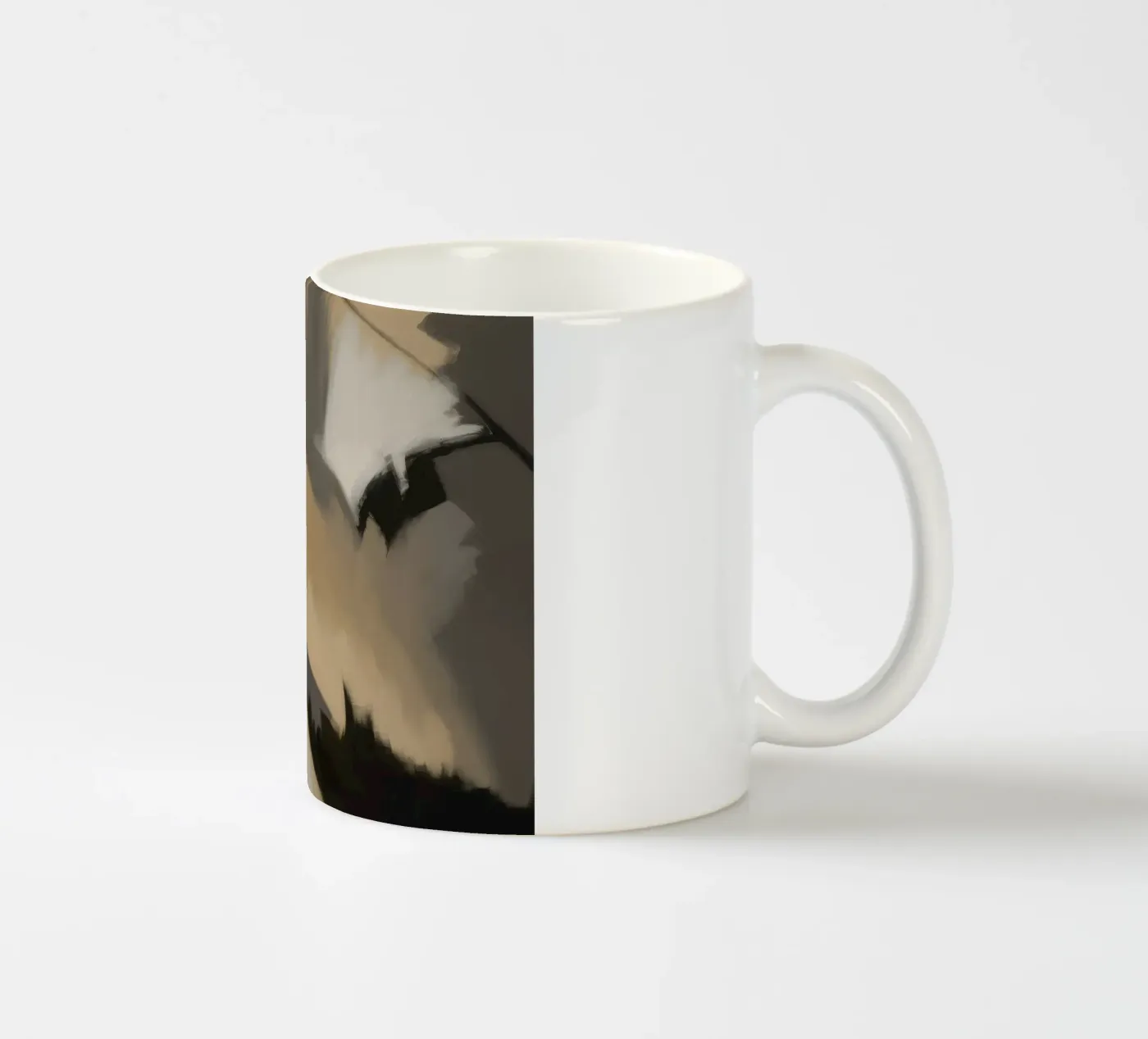 Split Silence Ember ceramic mug by Monarch Arc