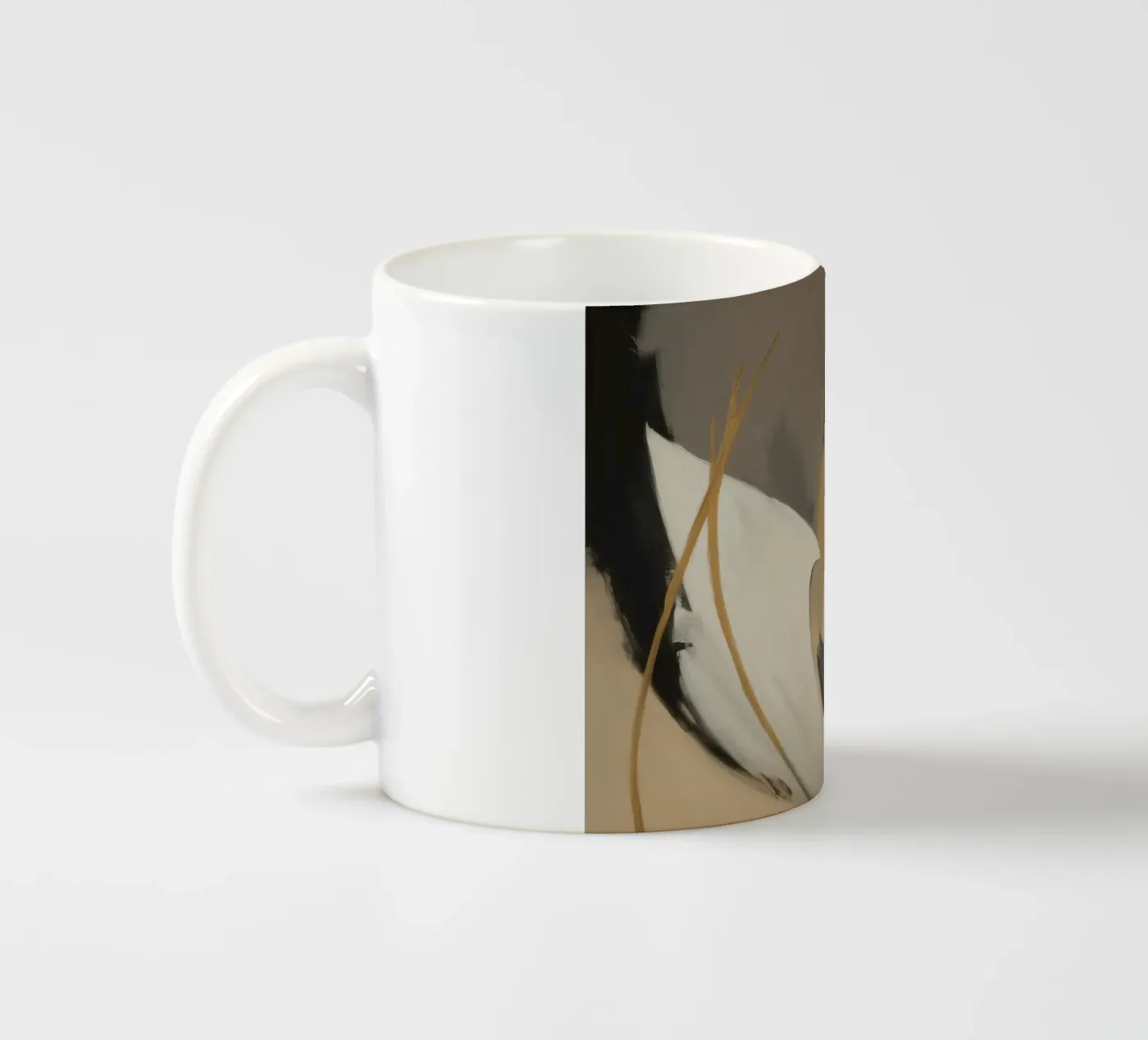 Split Silence Ember ceramic mug by Monarch Arc